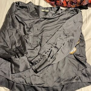 Grey silk blouse size 2x
